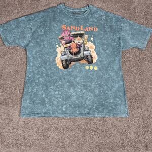 Sand Land Shirt Mens 2XL Blue T-Shirt Tie Dye Japanese Manga Video Game Anime
